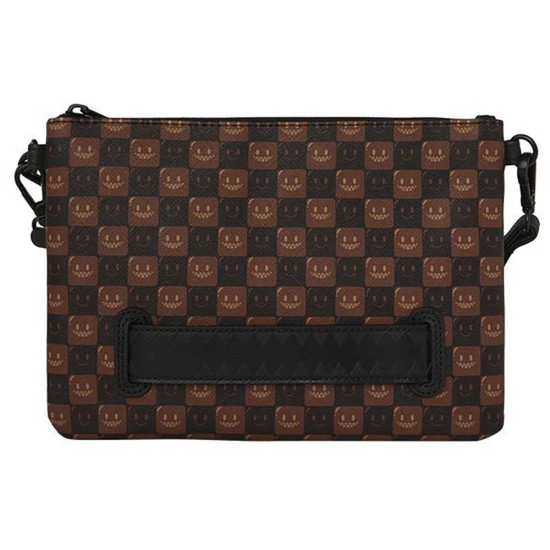 Sprayground Τσαντάκι ώμου Sharks In Paris WTF Bubble Brown Check Crossover Clutch